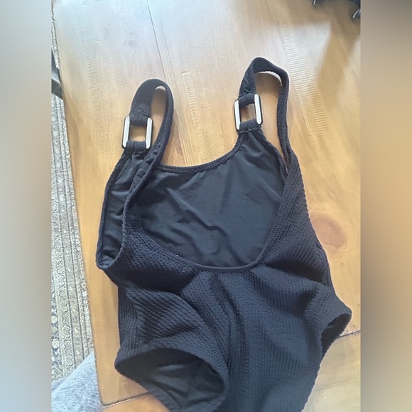 NWT Aerie Black Ribbed Swimsuit - Picture 6 of 9
